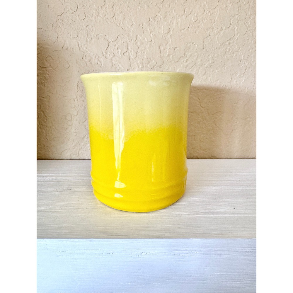 Le Creuset Yellow Ombre Stoneware Coffee Mug 12oz Triple Ring Ceramic Cup - Picture 4 of 10